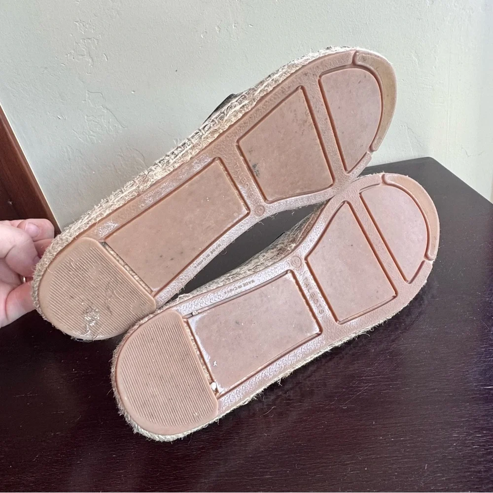 Talbots Snakeskin Patterned Espadrilles with Black Toe Cap Accents